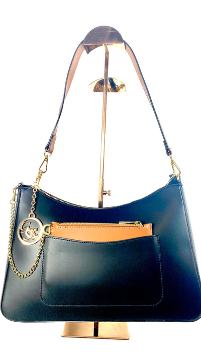 Marla structured leather hobo bag